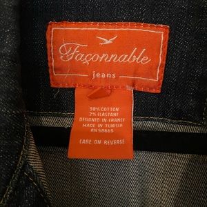 Faconnable Luxury Denim jacket New /no tags size Medium- runs very large though!